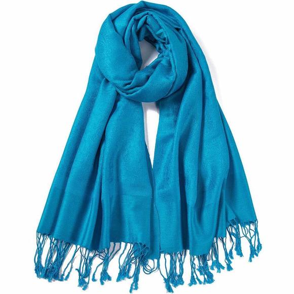 Paisley Scarf Shawl Jacquard Wrap Stole Two Tones Vintage Soft Lightweight😄 - Picture 2 of 6